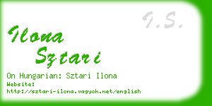 ilona sztari business card